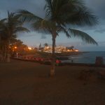 Plaża na Lanzarote o zmierzchu