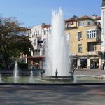 Plovdiv - fontanna w nowej części miasta