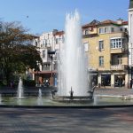 Plovdiv - fontanna w nowej części miasta