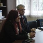 Trakia University - przy stole siedzą Blaga Staykova, koordynator programu Erasmus i mgr Witold Zych