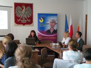 dr inż. Agnieszka Lisowska-Lis (PWSZ w Tarnowie) podczas wystąpienia pt. Współpraca bilateralna i działania w ramach europejskich programów edukacyjnych