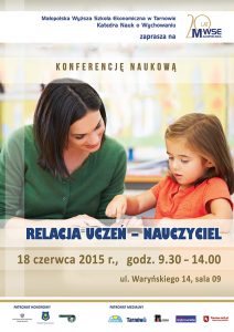 Plakat konferencja uczeń - nauczyciel