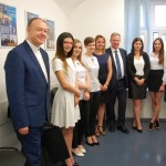 Grupa studentów z promotorem ks prof. J. Siewiorą